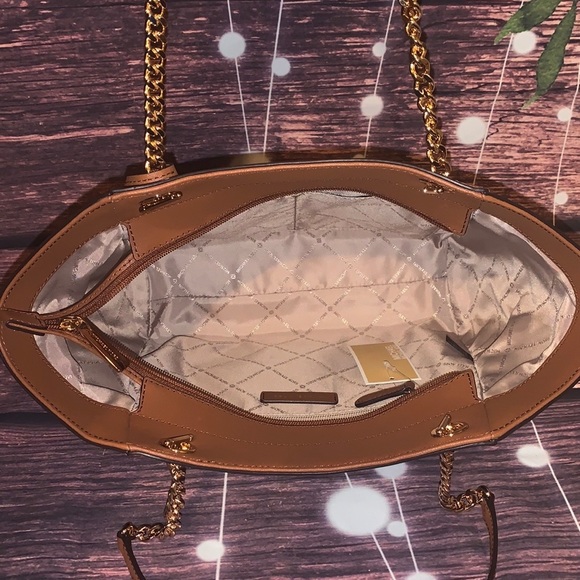 🌺 MICHAEL KORS 🌺 LARGE CHAIN LUGGAGE SHOULDER - Picture 5 of 8